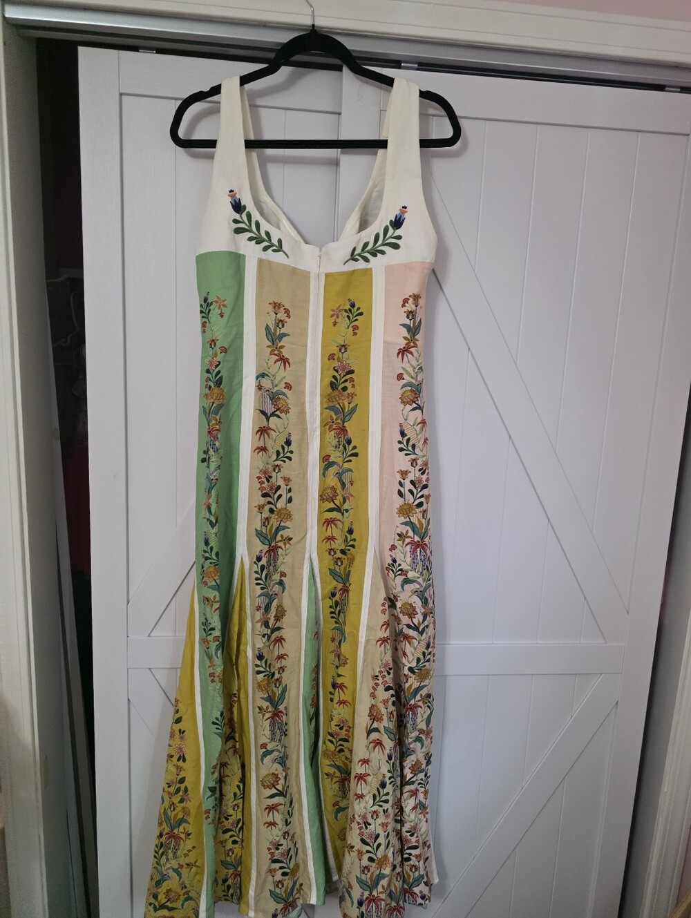 Farm Rio Delicate Floral Stripes Maxidress - Picture 8 of 8